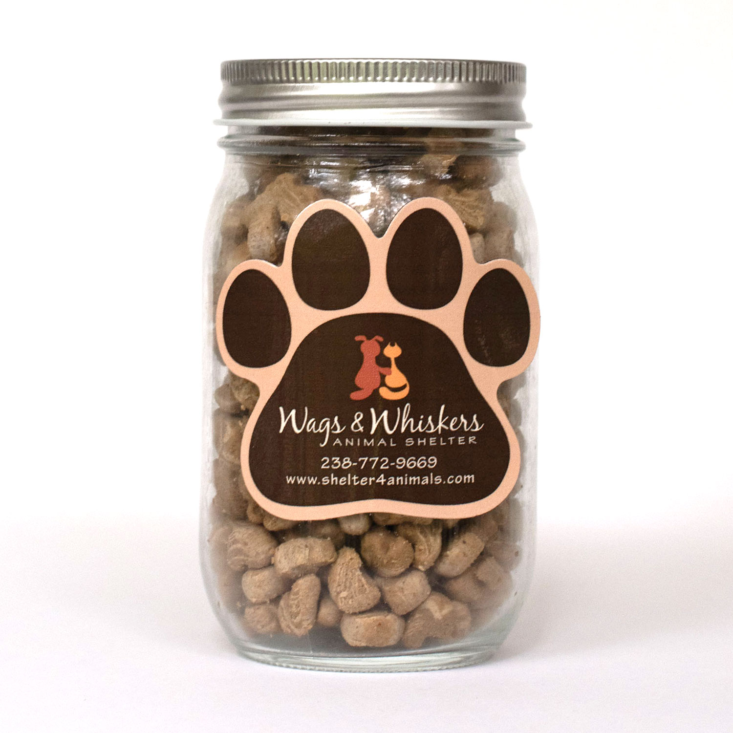 Picture of Pint Jar with Paw Magnet Pet Fill