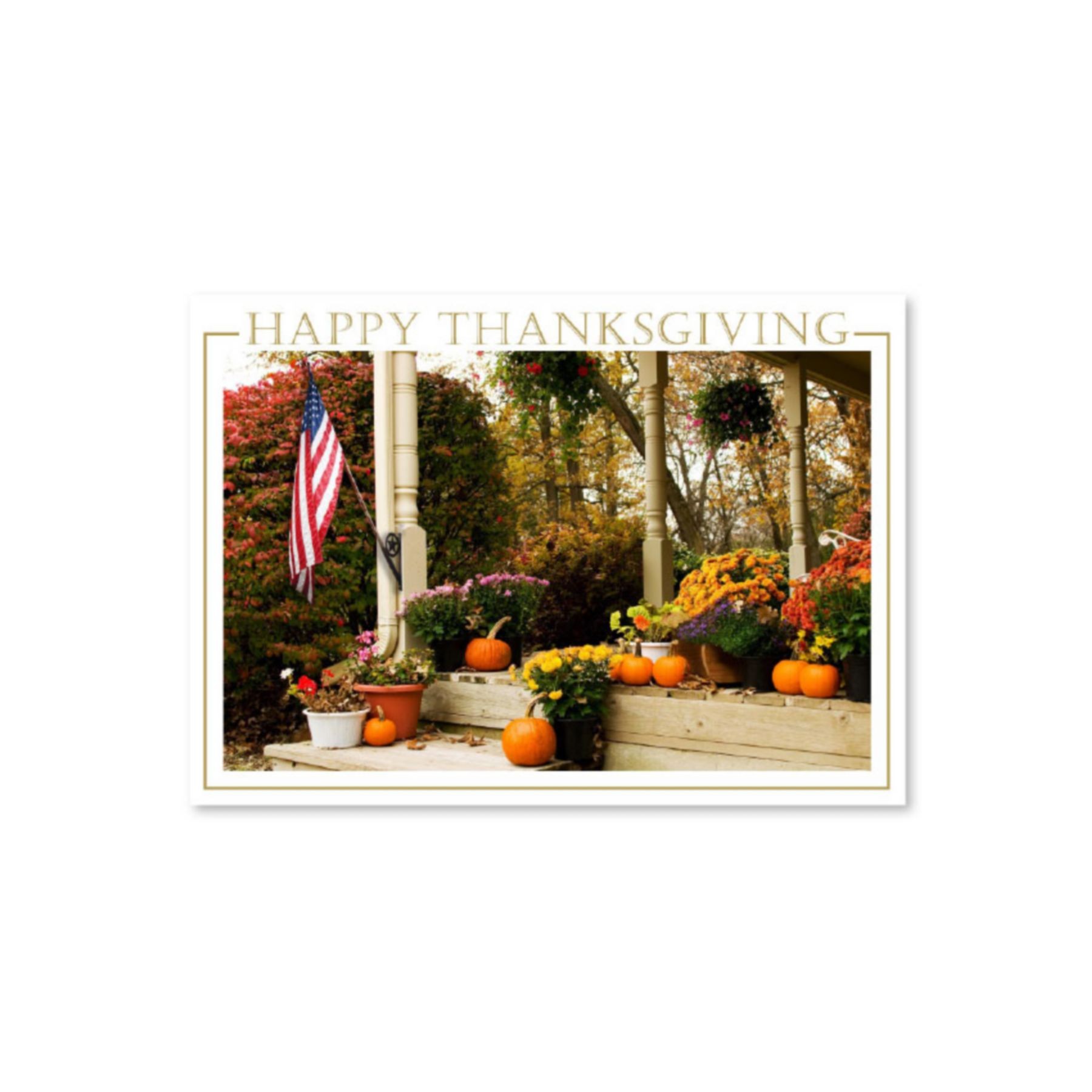 Picture of Patriotic Thanksgiving Card