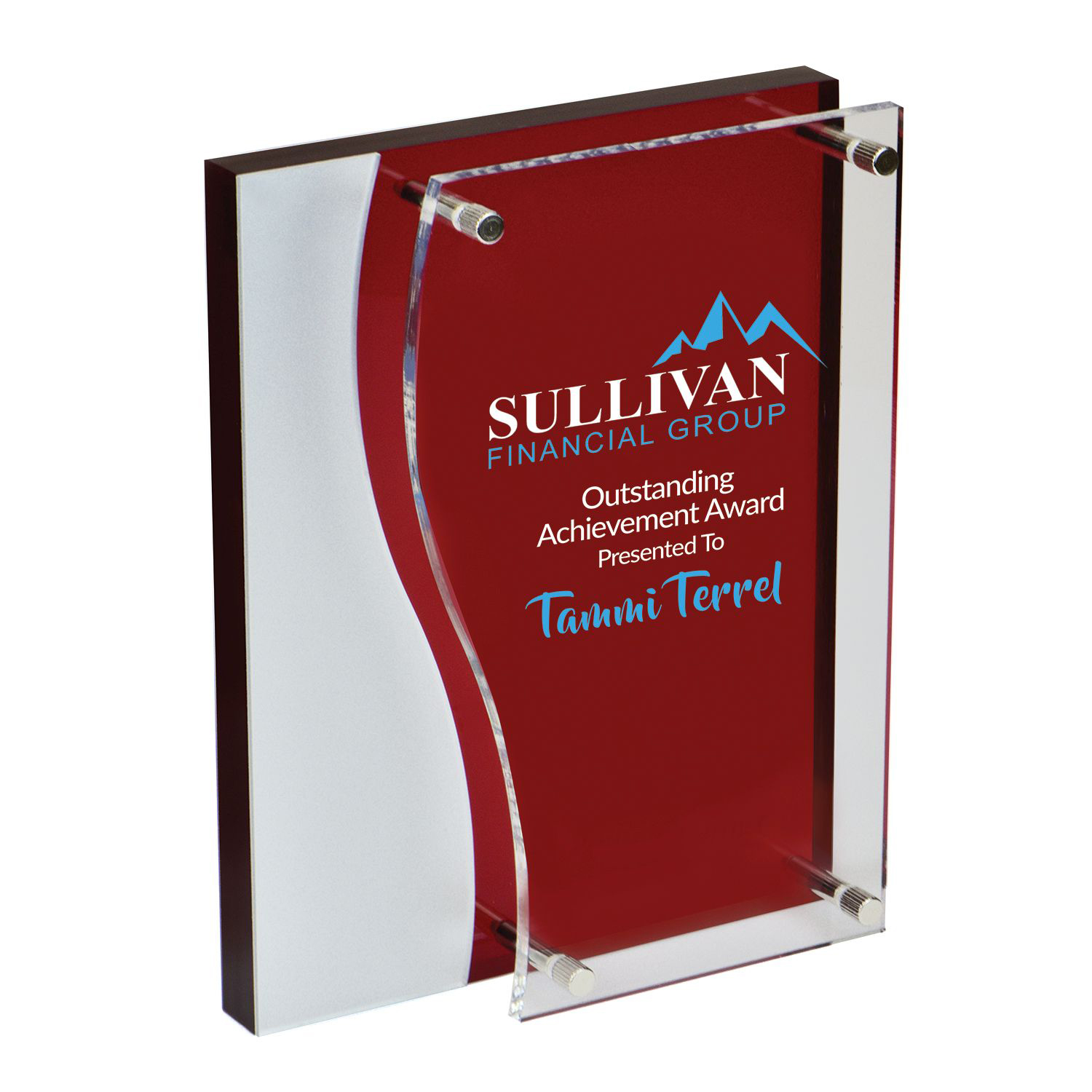 Picture of Bilevel Red Acrylic Award