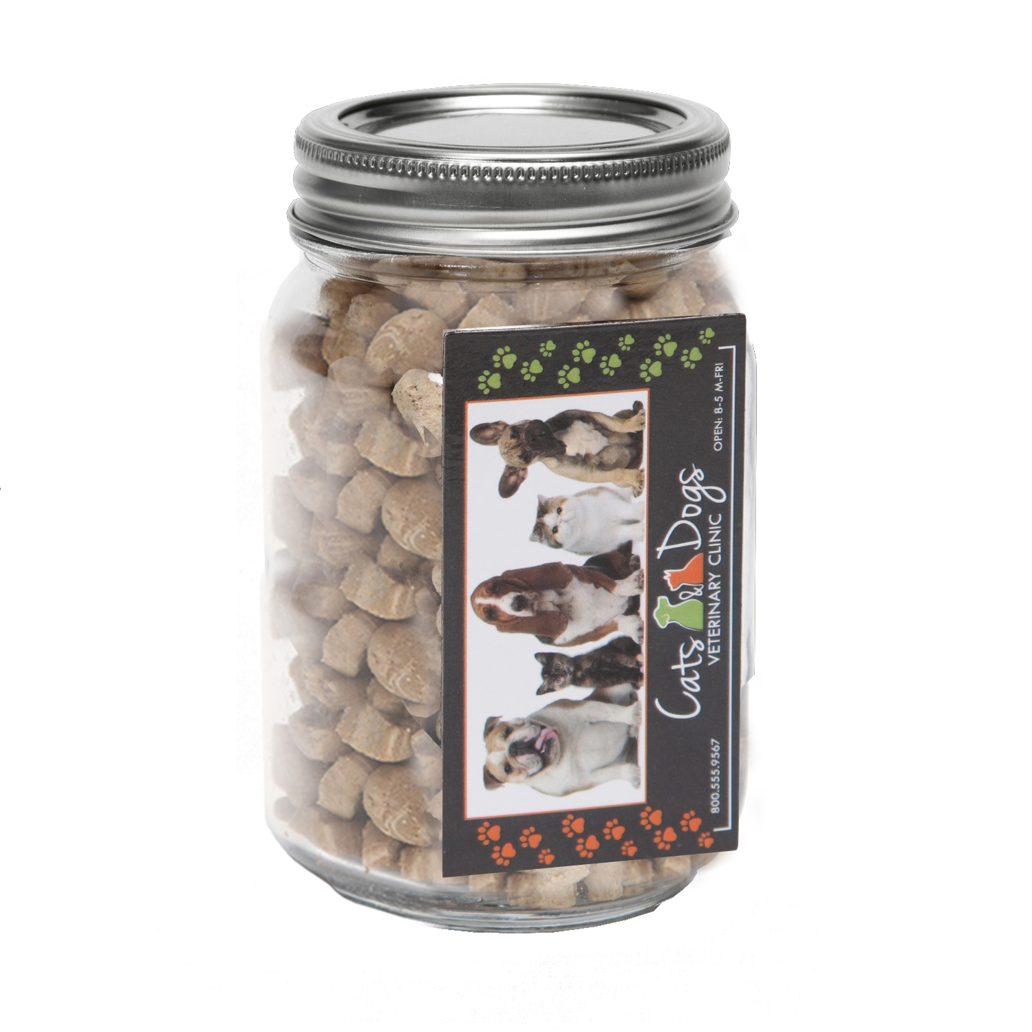 Picture of Pint Jar with Rectangle Magnet Pet Fill