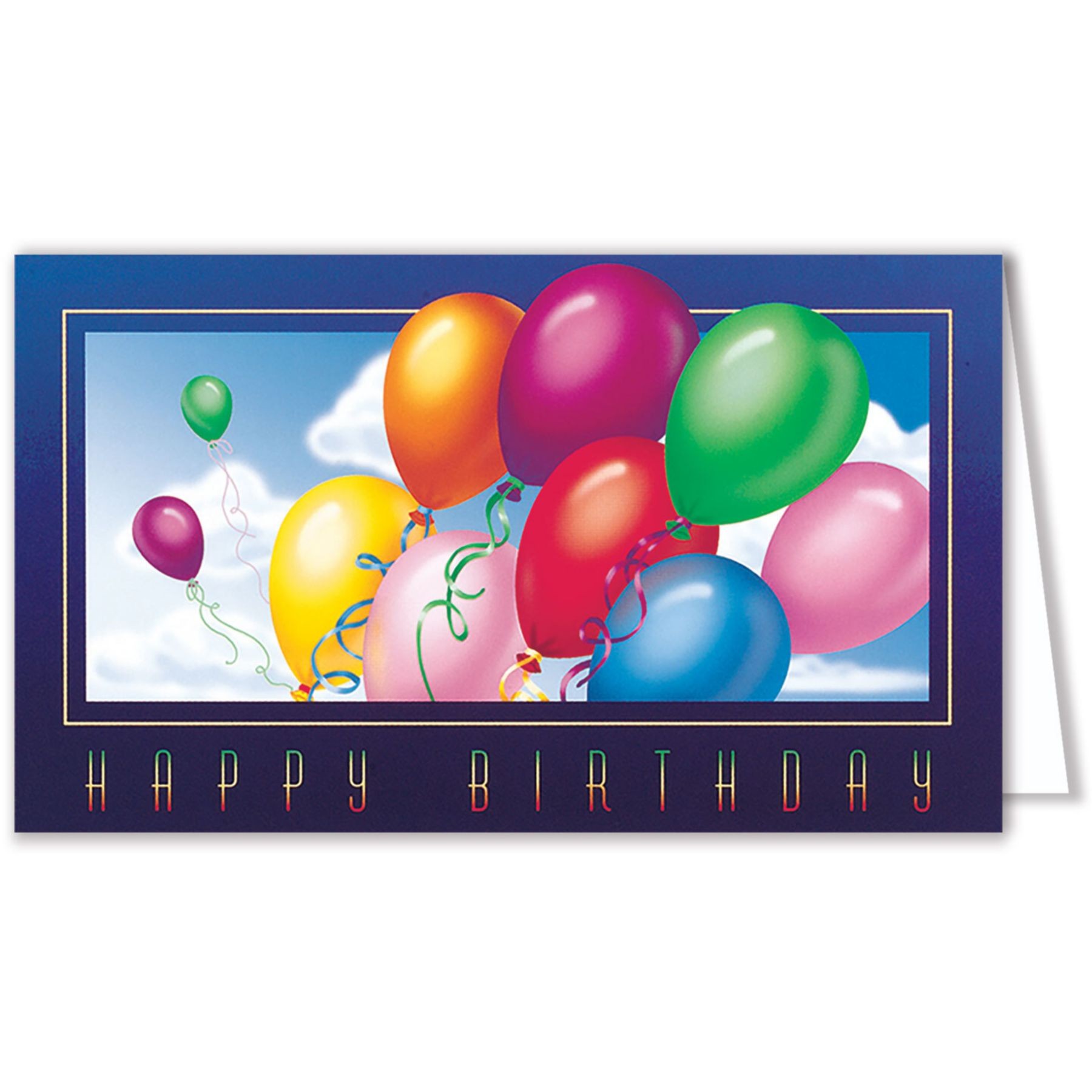 Picture of Rainbow Balloons Birthday Card