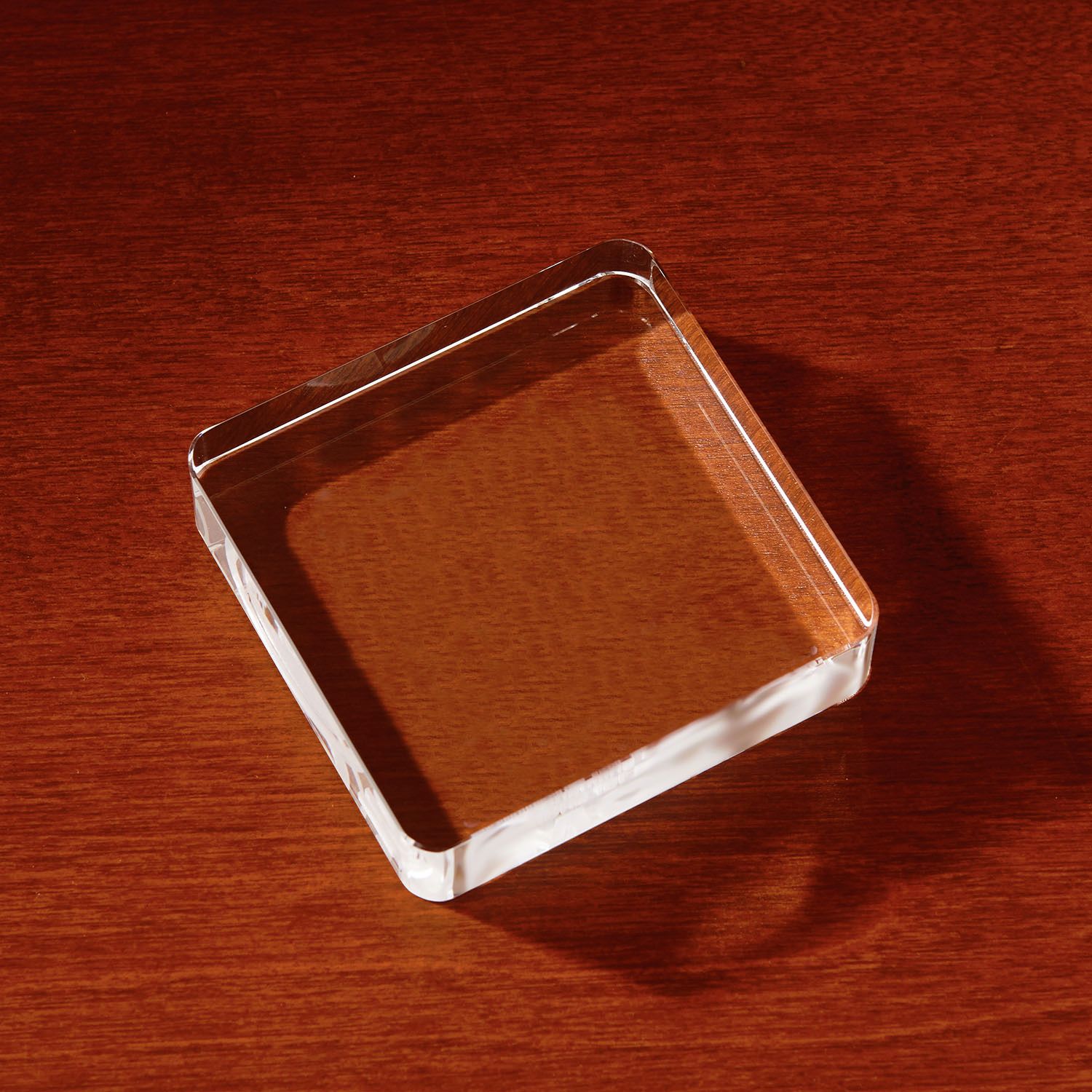 Picture of 3D Crystal Square Paperweight - Small