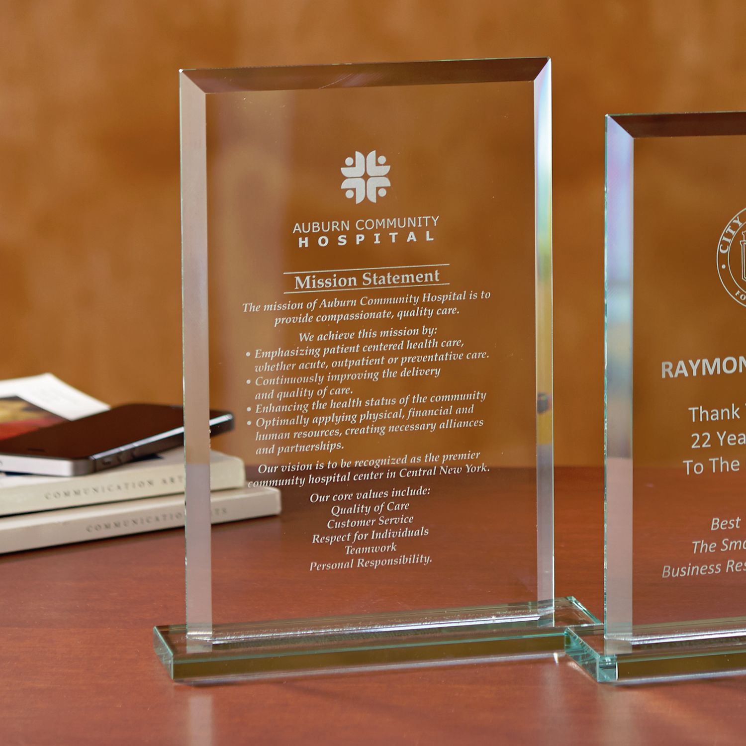 Picture of Beveled Rectangle - Large Award