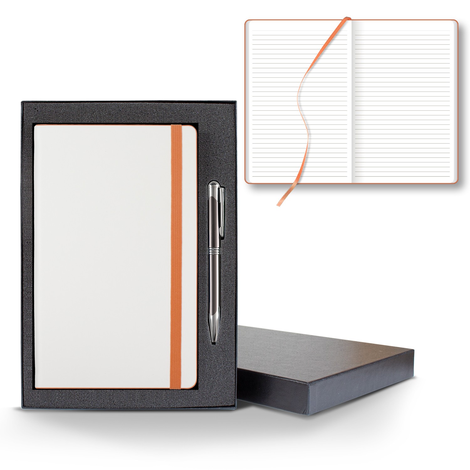 Picture of Castelli White Laser Medio Lined White Page Journal Gift Set