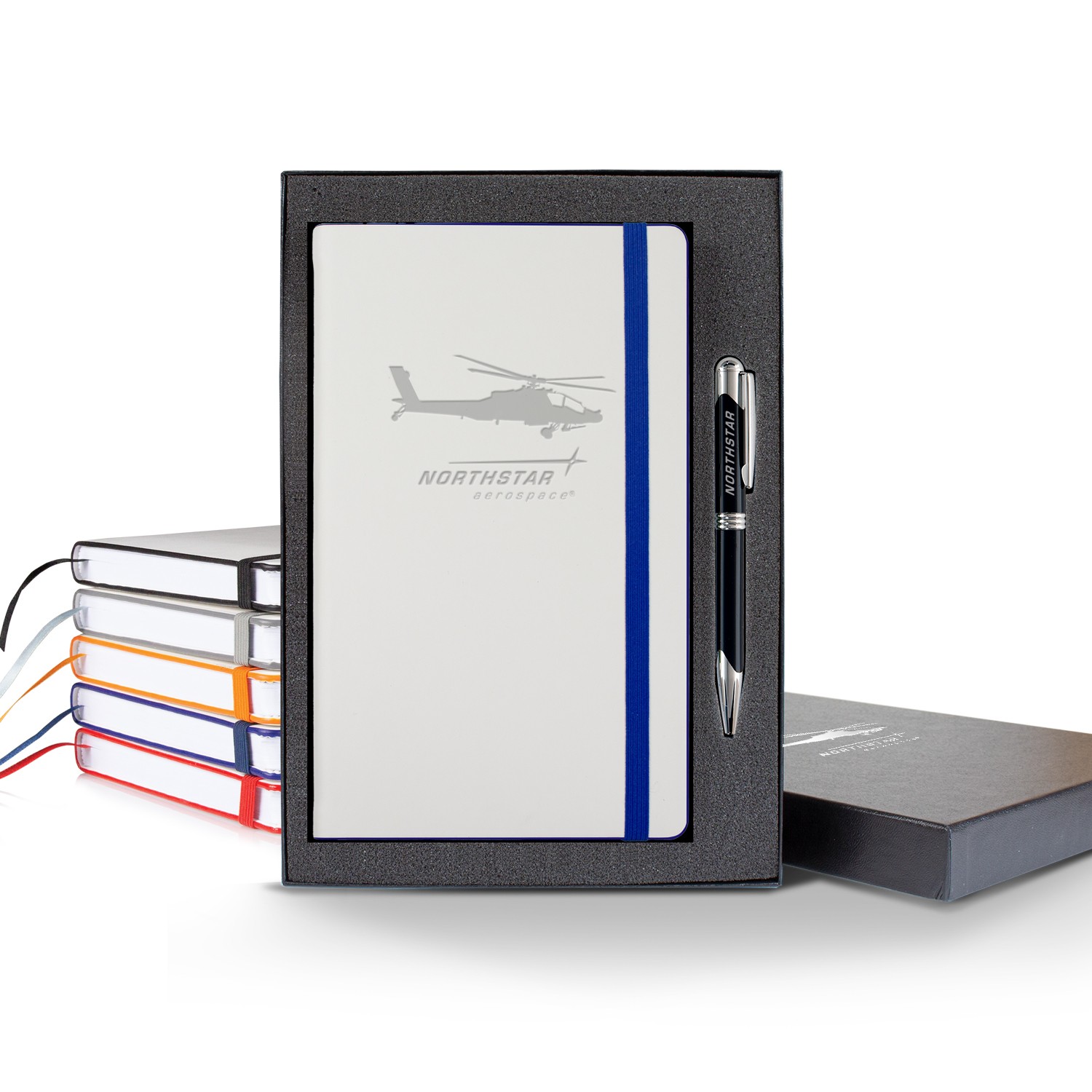 Picture of Castelli White Laser Medio Lined White Page Journal Gift Set