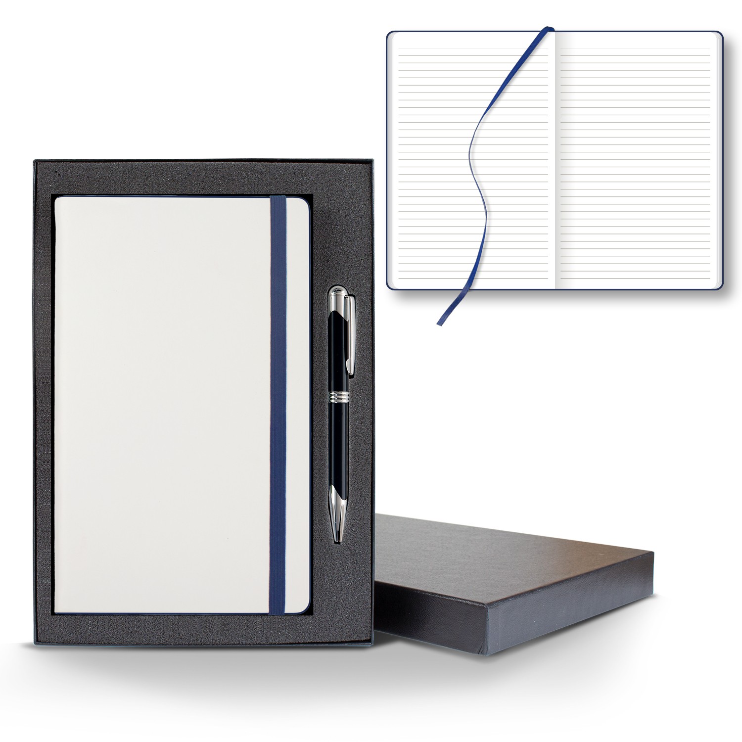 Picture of Castelli White Laser Medio Lined White Page Journal Gift Set