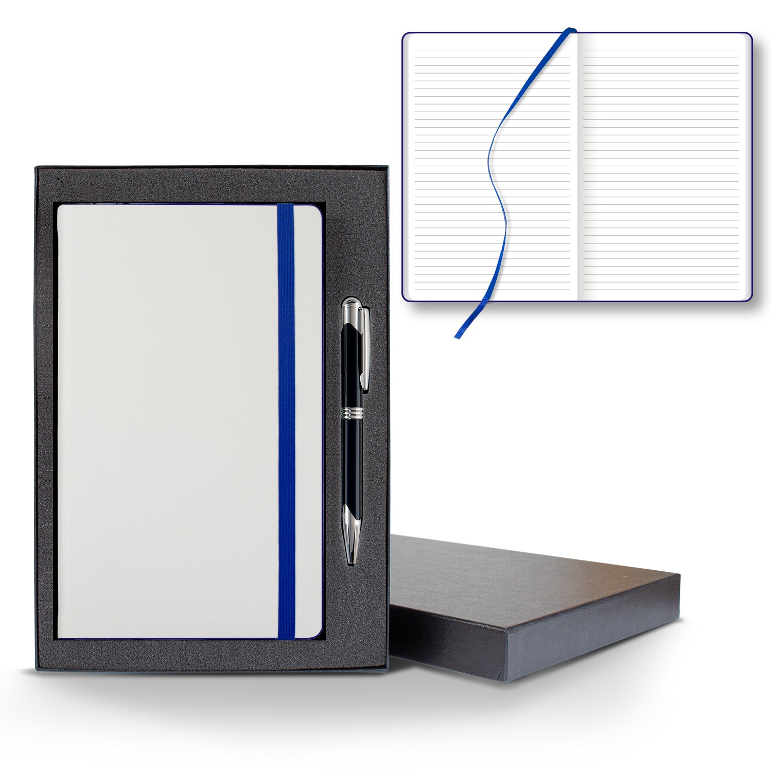 Picture of Castelli White Laser Medio Lined White Page Journal Gift Set