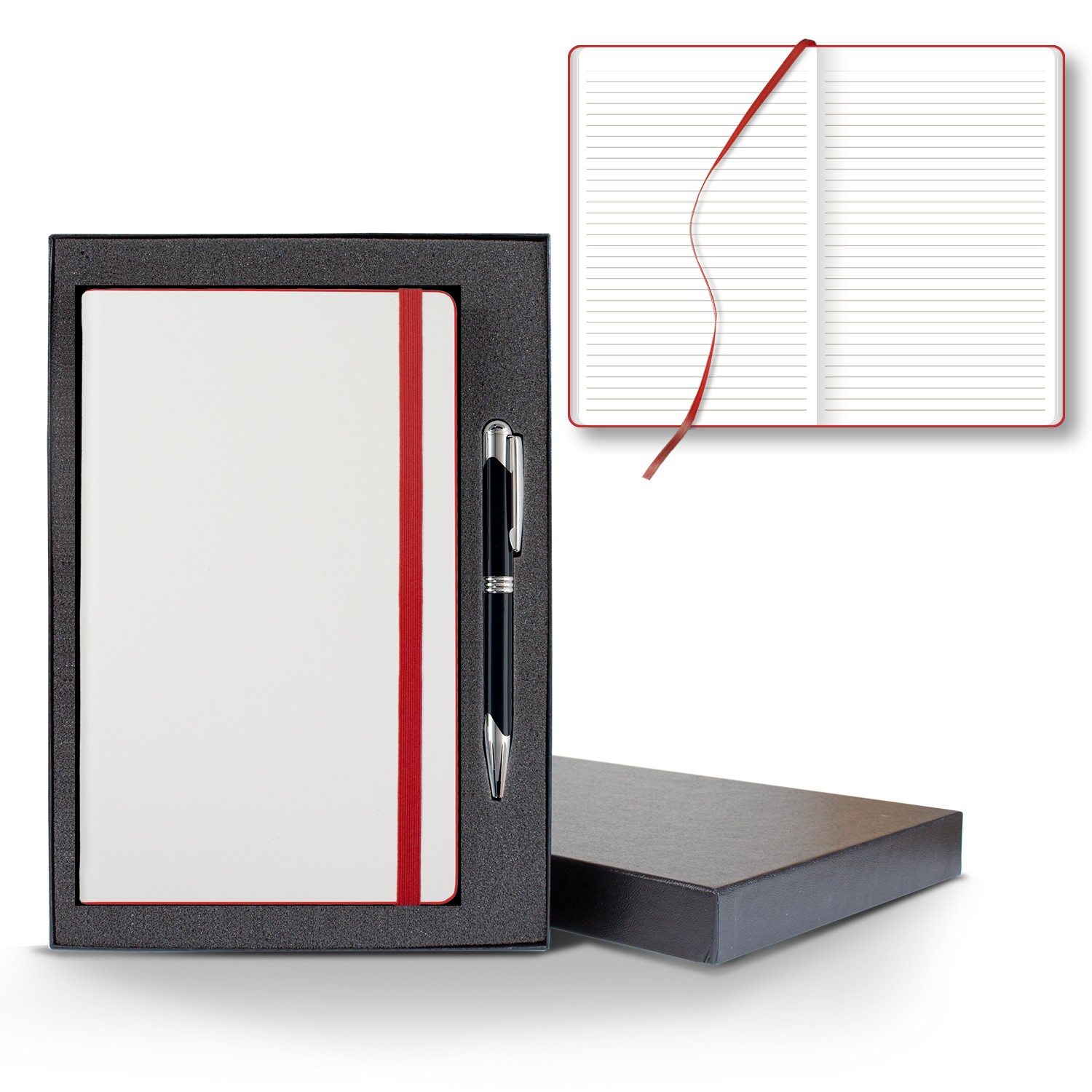 Picture of Castelli White Laser Medio Lined White Page Journal Gift Set