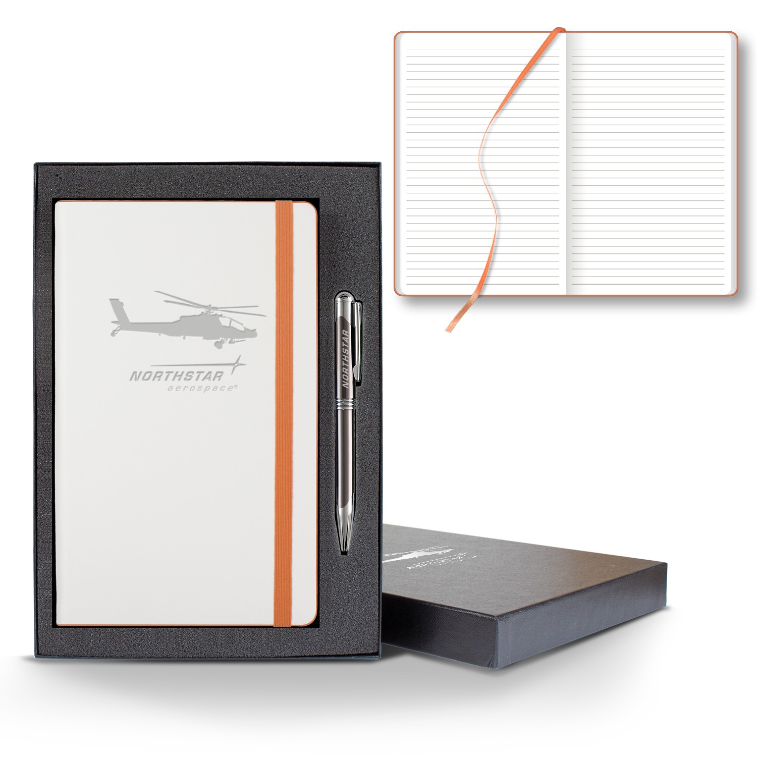 Picture of Castelli White Laser Medio Lined White Page Journal Gift Set
