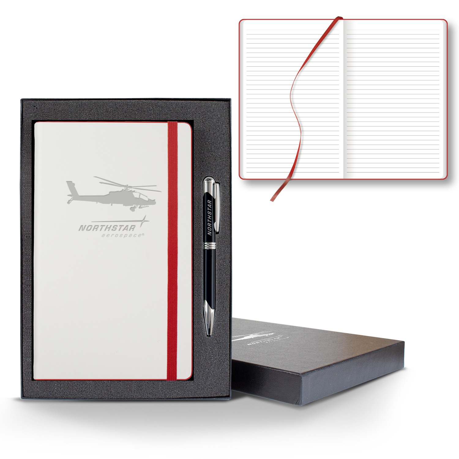 Picture of Castelli White Laser Medio Lined White Page Journal Gift Set