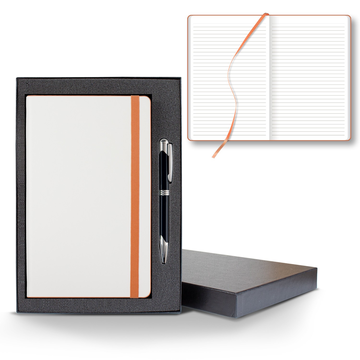 Picture of Castelli White Laser Medio Lined White Page Journal Gift Set