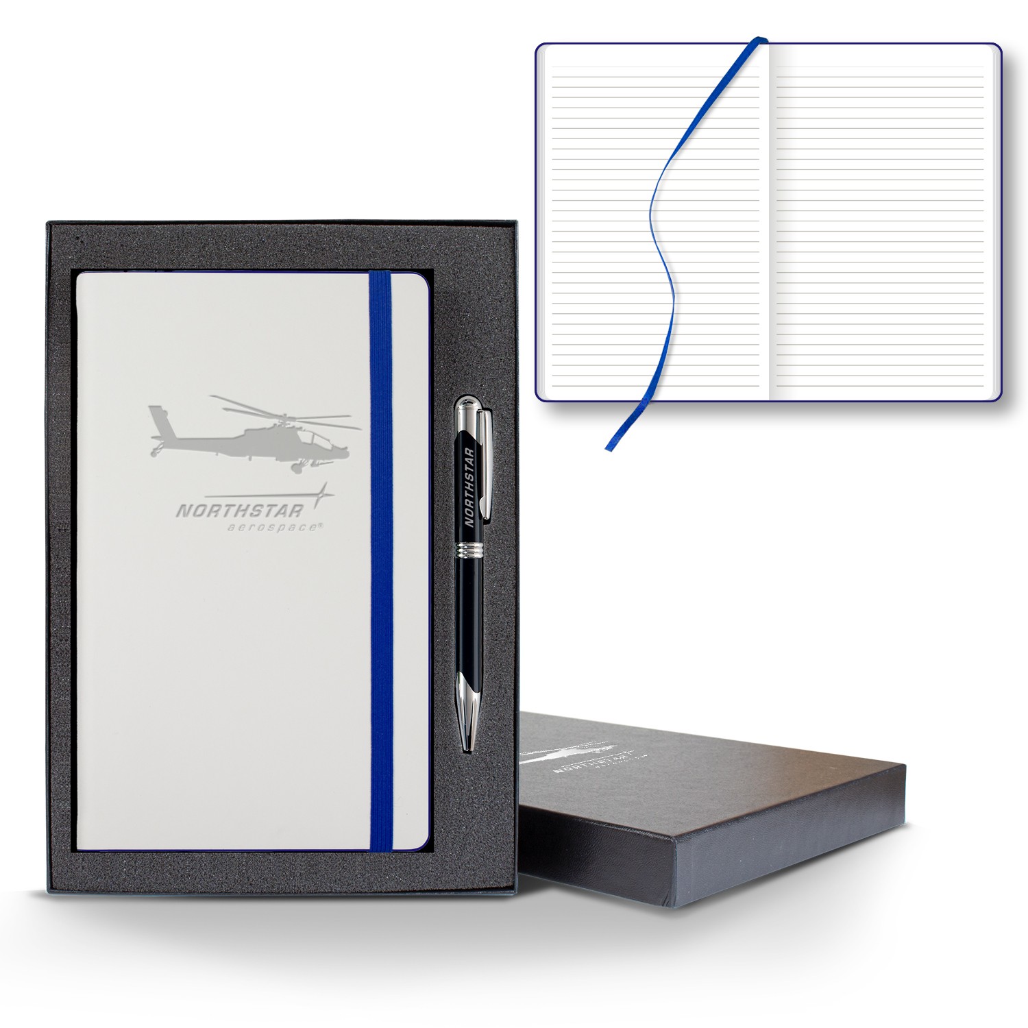 Picture of Castelli White Laser Medio Lined White Page Journal Gift Set