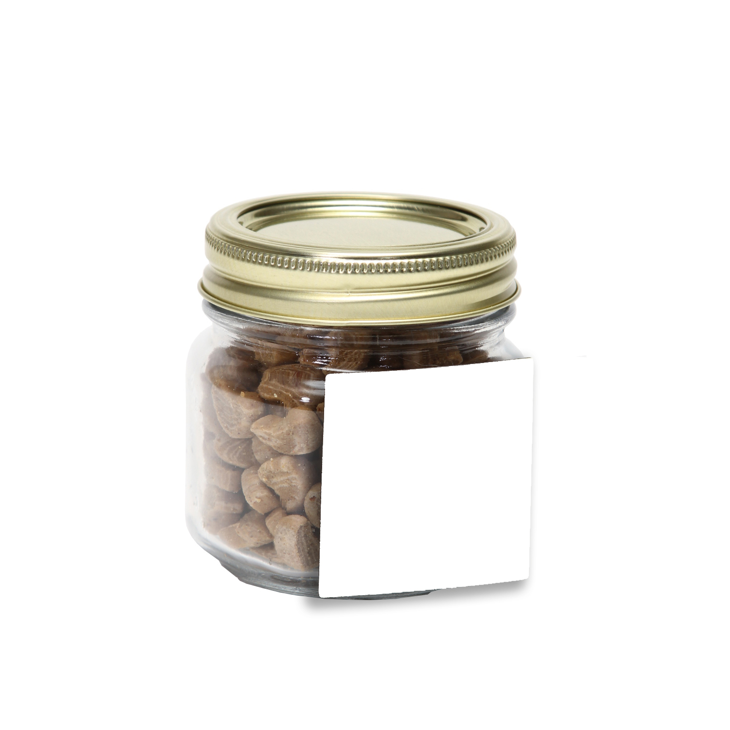 Picture of Half Pint Jar with Square Magnet Pet Fill