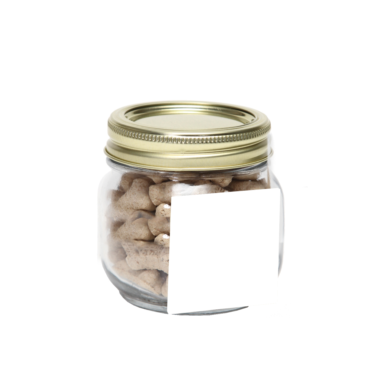 Picture of Half Pint Jar with Square Magnet Pet Fill