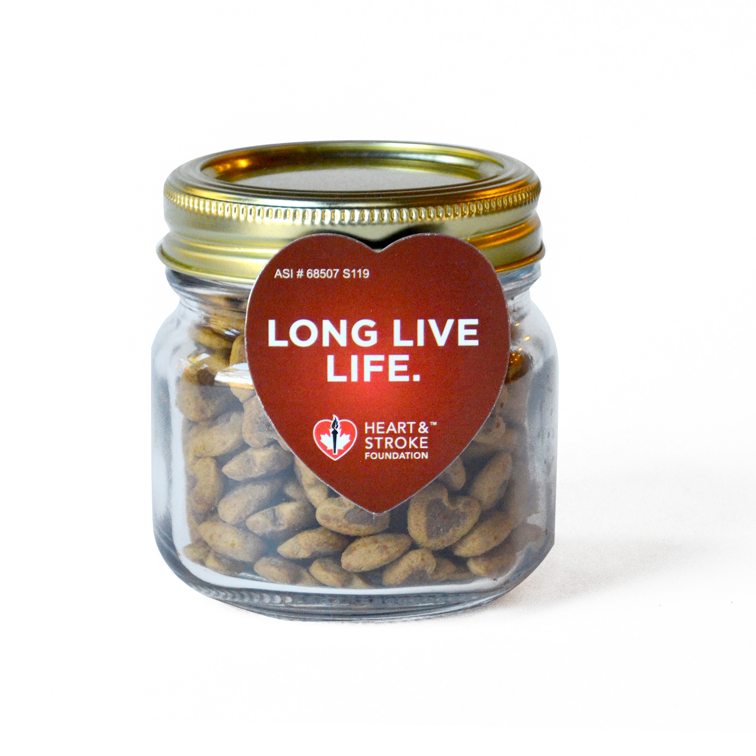 Picture of Half Pint Jar w/ Heart Magnet Pet Fill