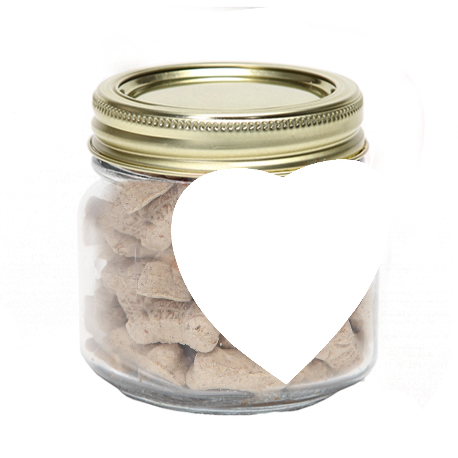 Picture of Half Pint Jar w/ Heart Magnet Pet Fill