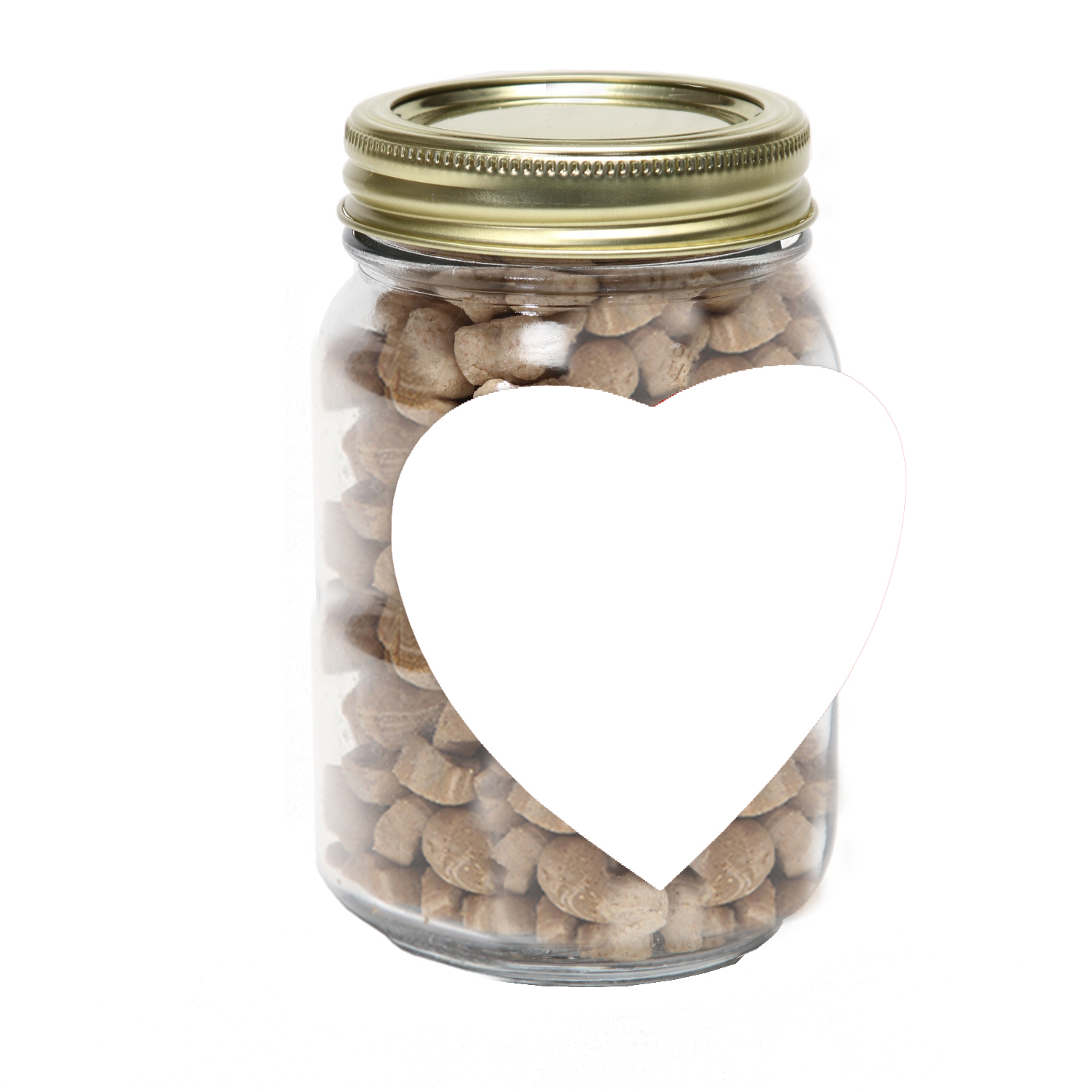 Picture of Pint Jar with Large Heart Magnet Pet Fill