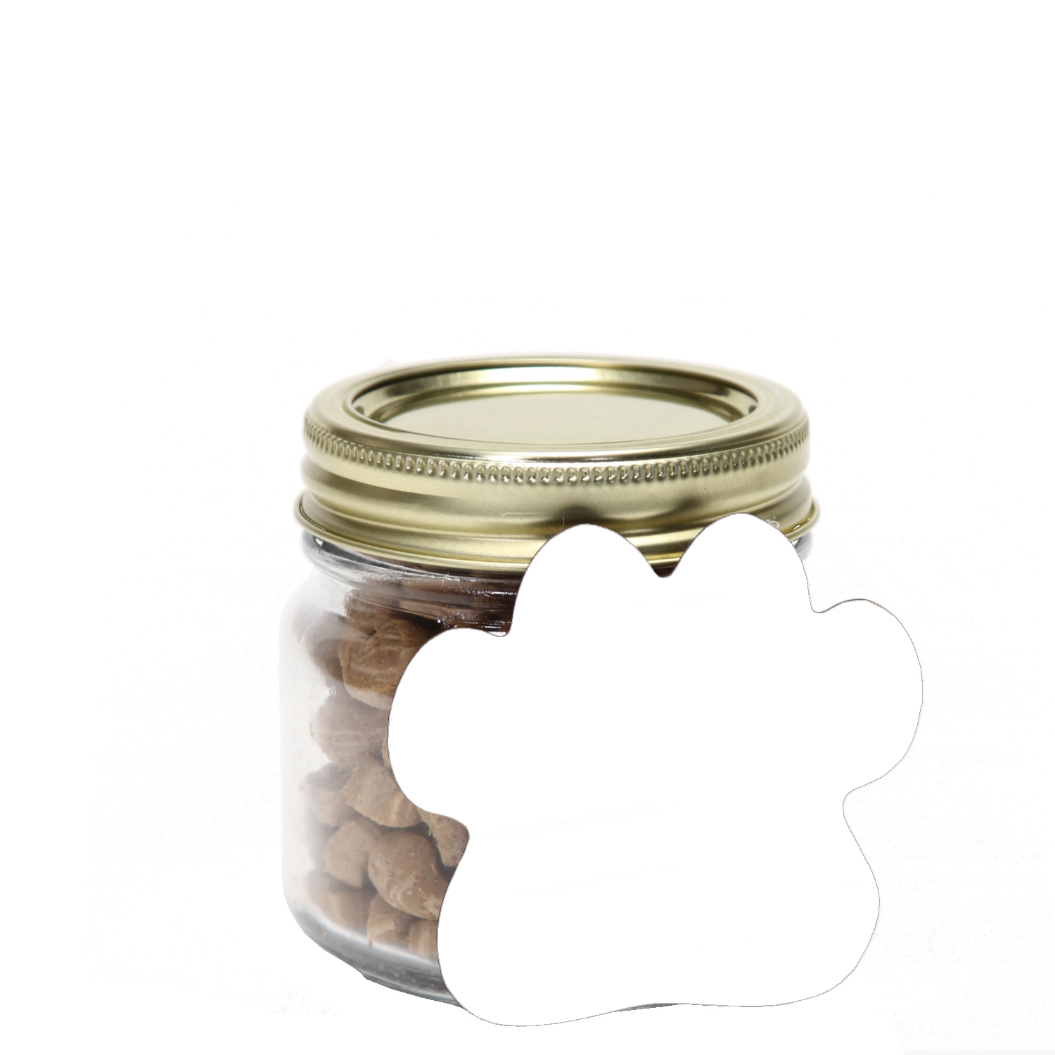 Picture of Half Pint Jar with Paw Magnet Pet Fill