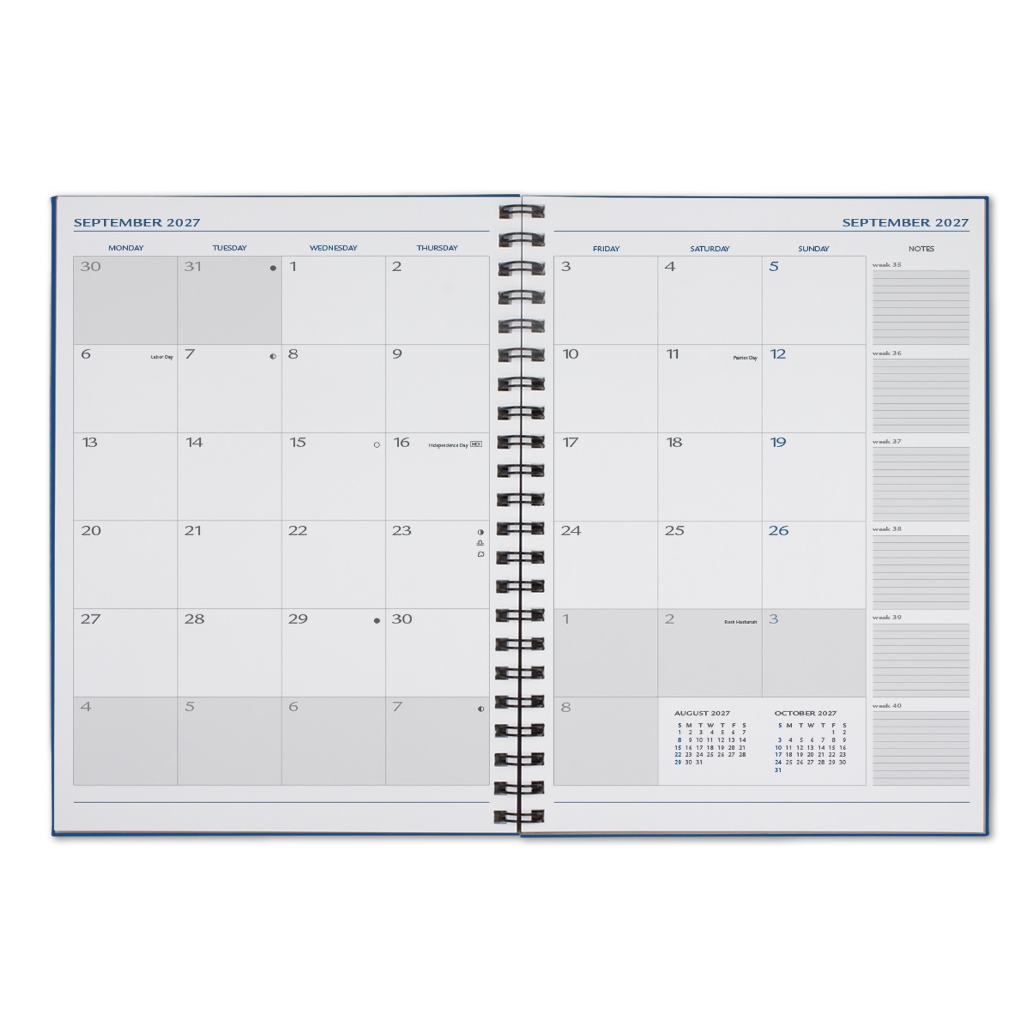 Picture of Castelli WireO Tucson Grande XL White Monthly Diary