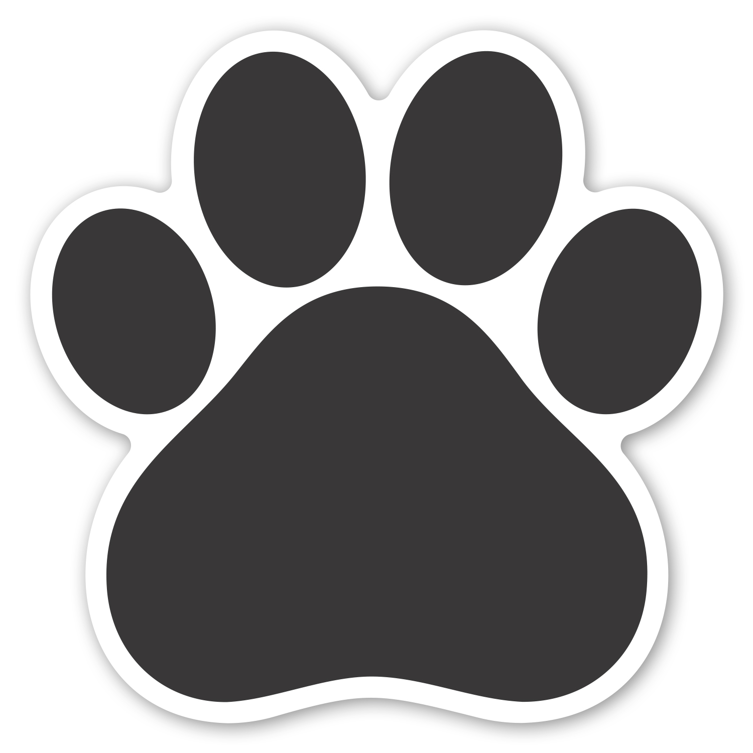 Picture of Paw Print Car Magnet 5.75 x 5.75