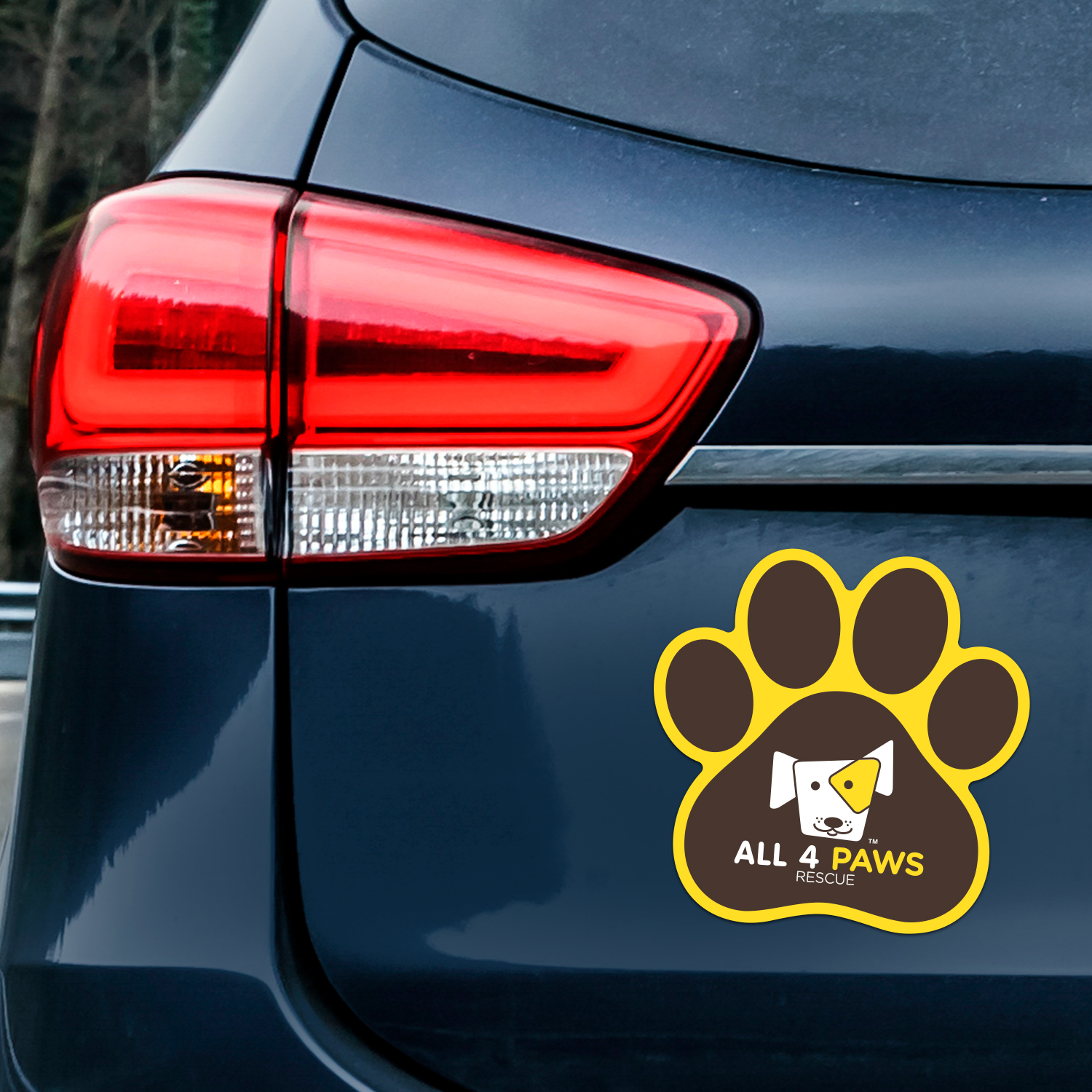 Picture of Paw Print Car Magnet 5.75 x 5.75
