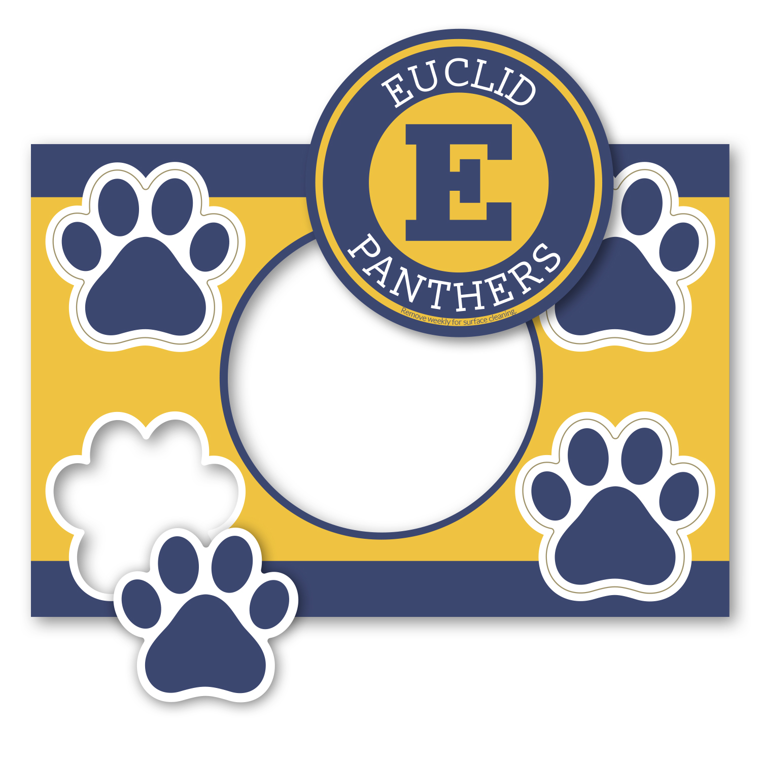 Picture of 2 in1 Circle Car Magnet with 4 Paw Prints