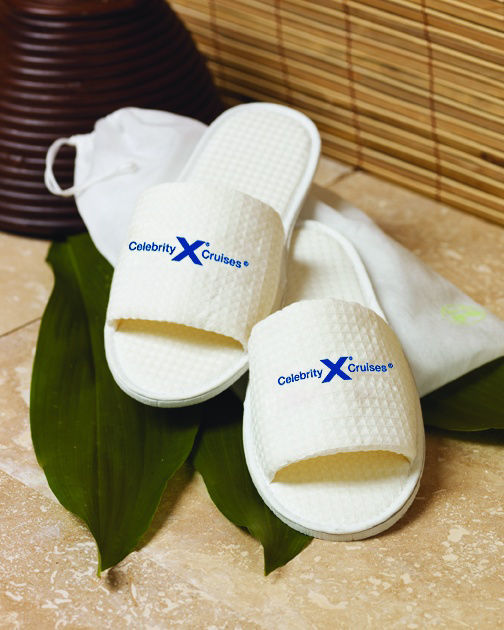 Picture of Cobblestone Mills Open Toe Waffle Weave Slippers