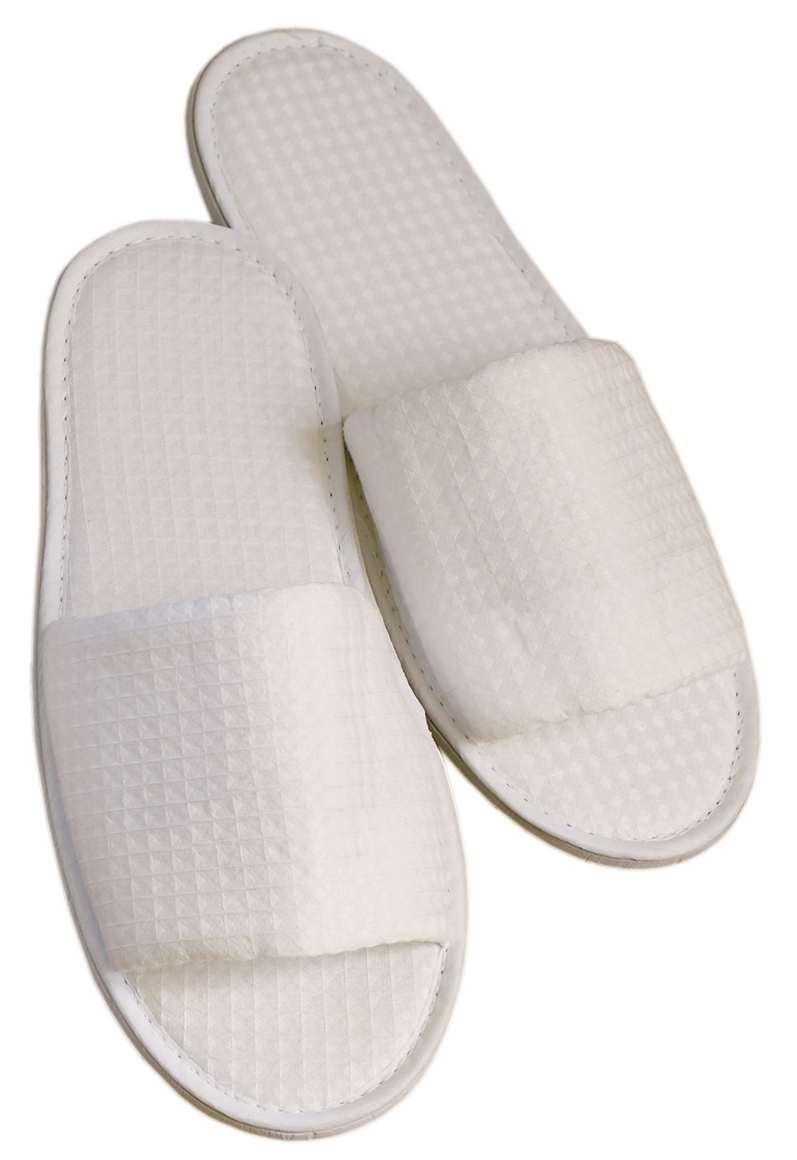 Picture of Cobblestone Mills Open Toe Waffle Weave Slippers
