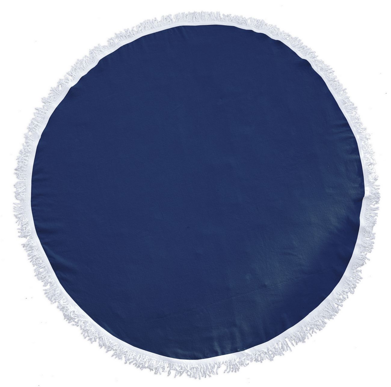 Picture of Sunnyside Fringed Round Beach Towel™ (Royal Blue, Gray)