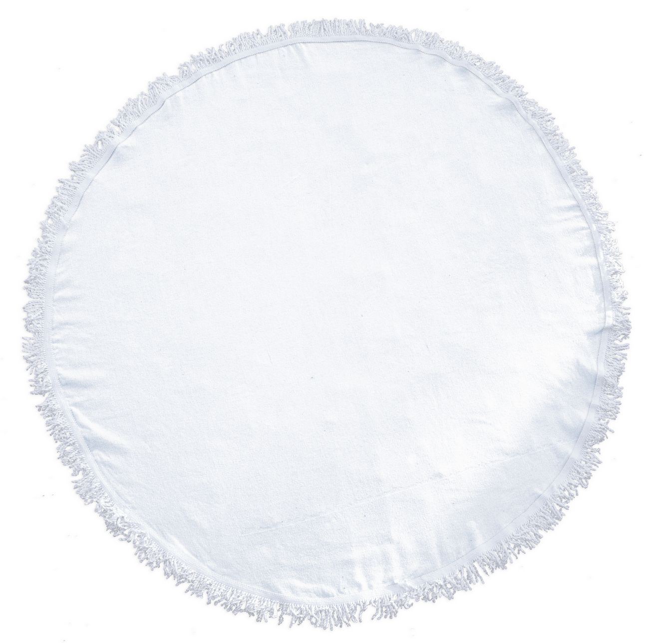 Picture of Sunnyside Fringed Round Beach Towel™ (White)