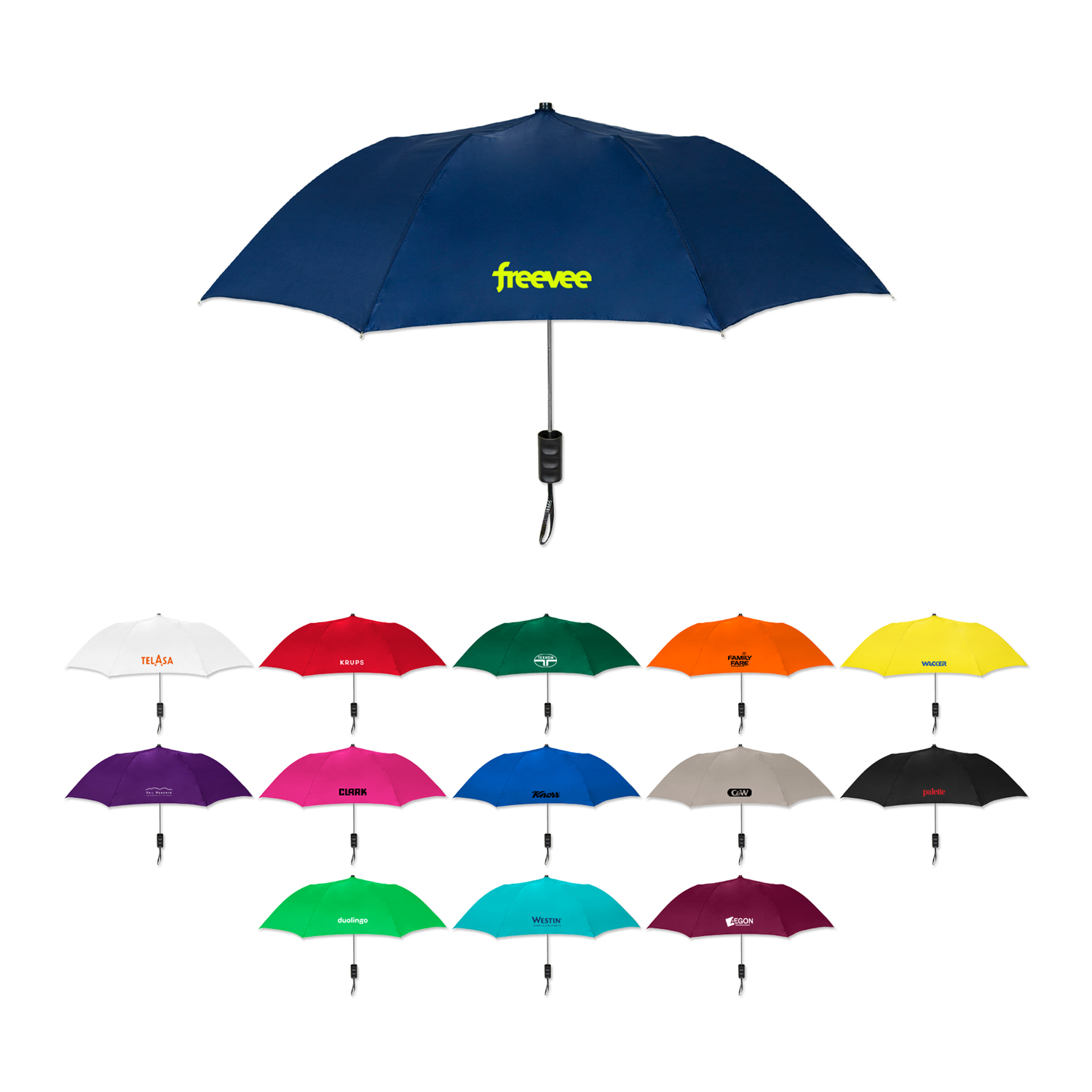 Picture of Elite Compact Folding Umbrella - Solid Colors