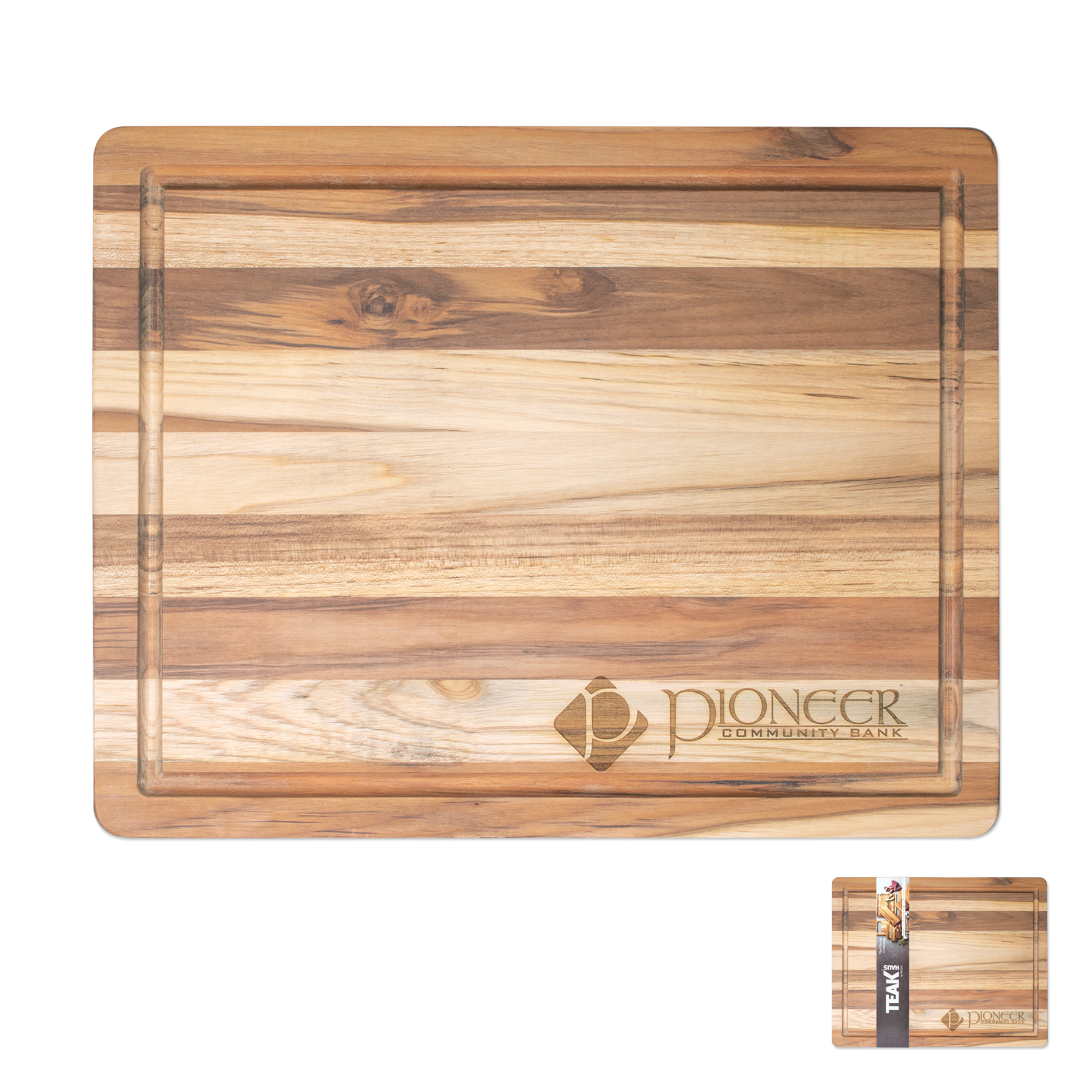 Picture of Teak Wood Cutting Board w/Juice Groove (18"x 14"x ¾")