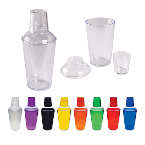 Picture of 3-Piece Plastic 16 Oz. Cocktail Shaker