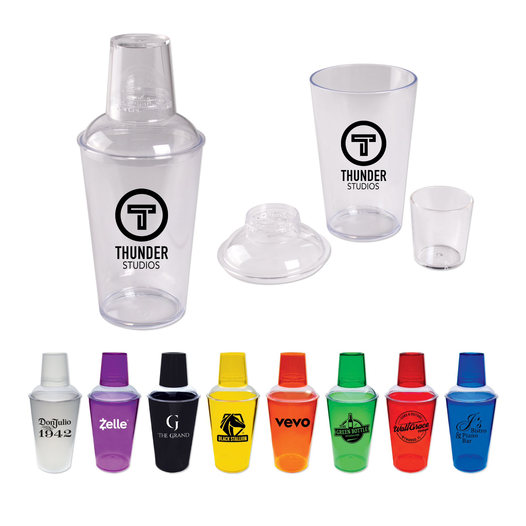 Picture of 3-Piece Plastic 16 Oz. Cocktail Shaker