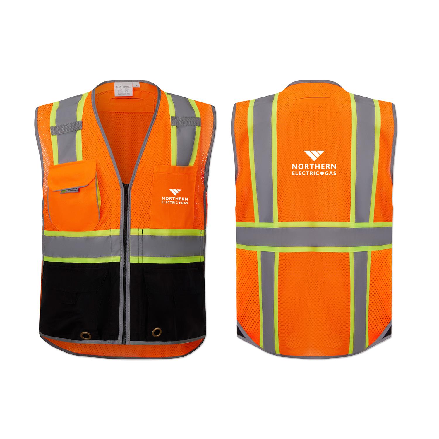 Picture of Deluxe Black Bottom Vest w/Tablet Pocket & D-Ring Pass