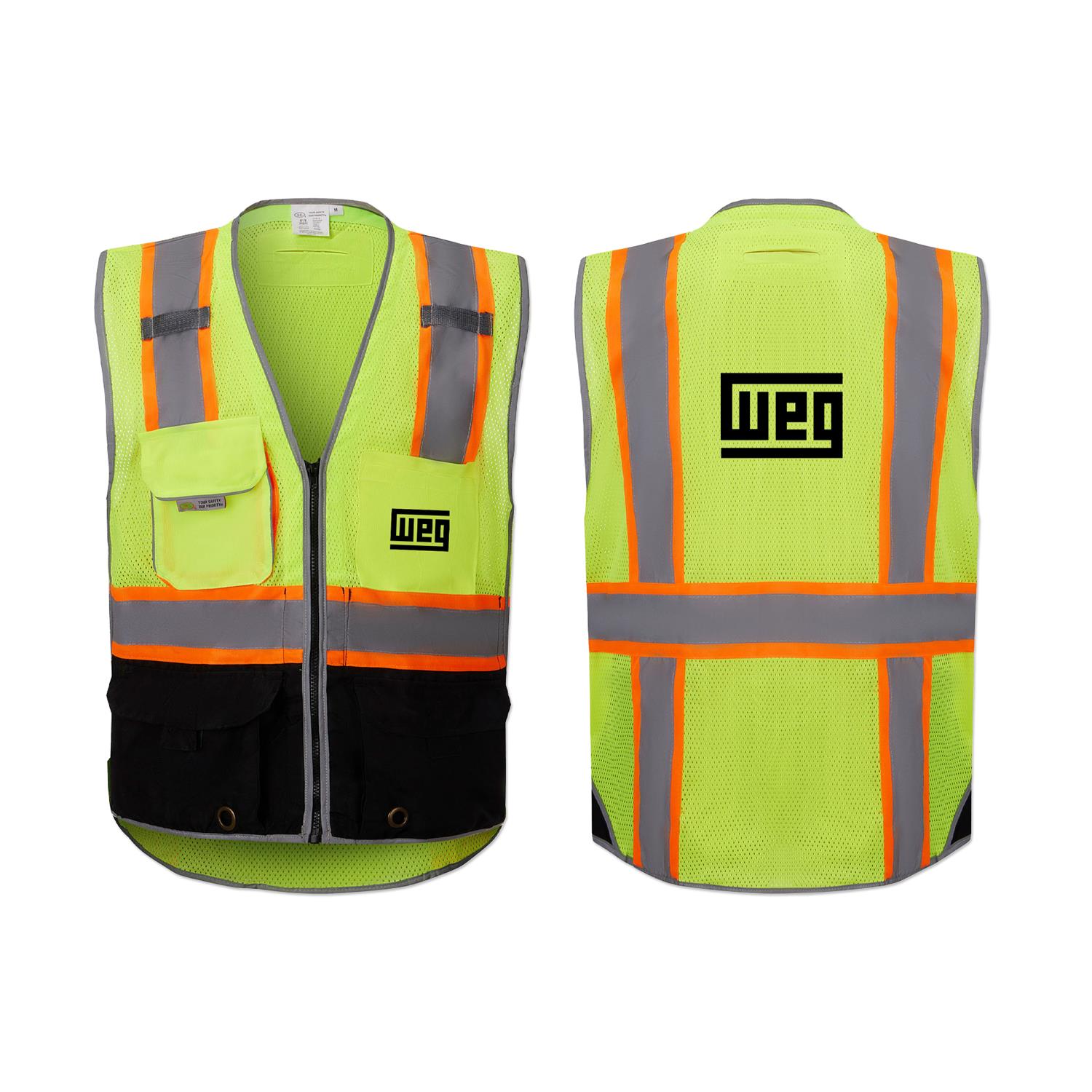 Picture of Deluxe Black Bottom Vest w/Tablet Pocket & D-Ring Pass