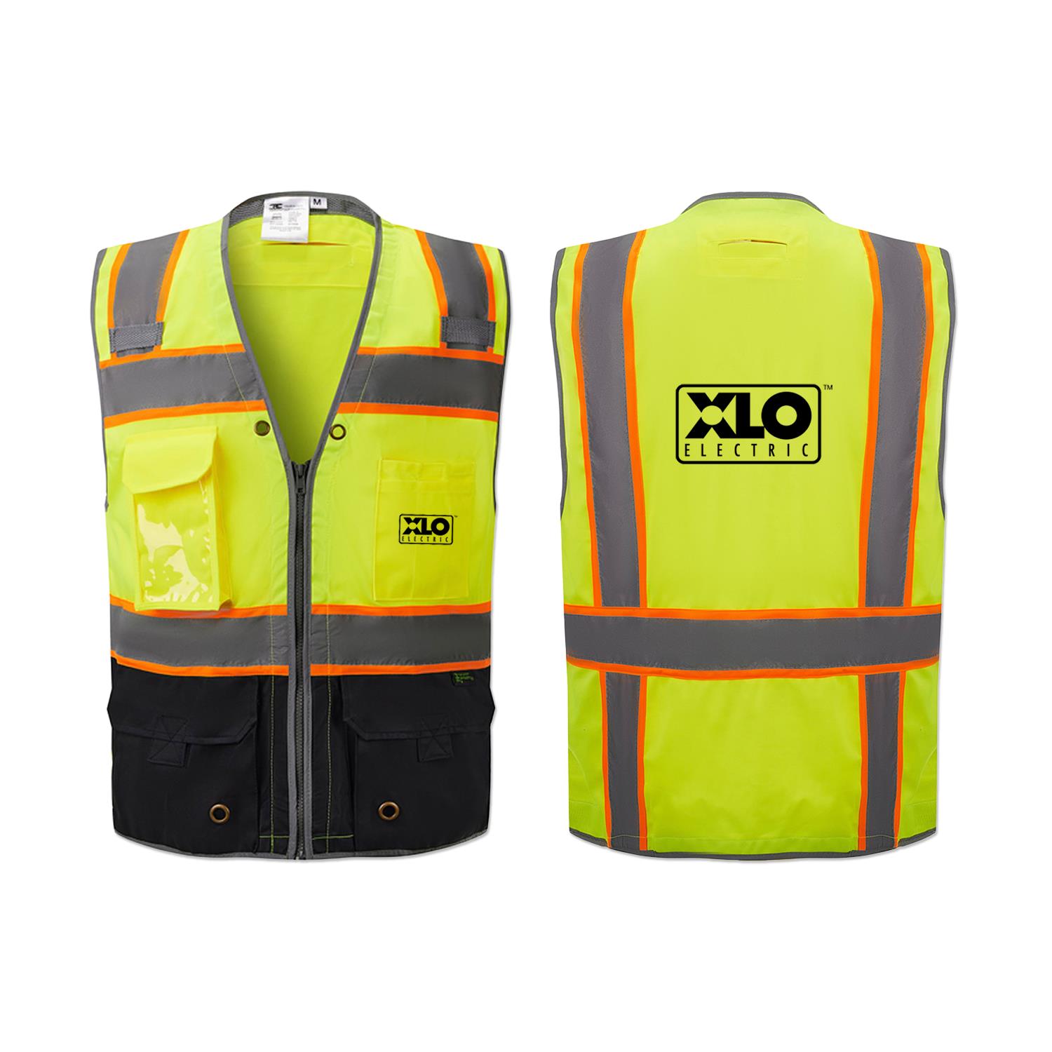 Picture of Deluxe ANSI Class 2 Safety Vest w/Reflective Piping & Black Bottom