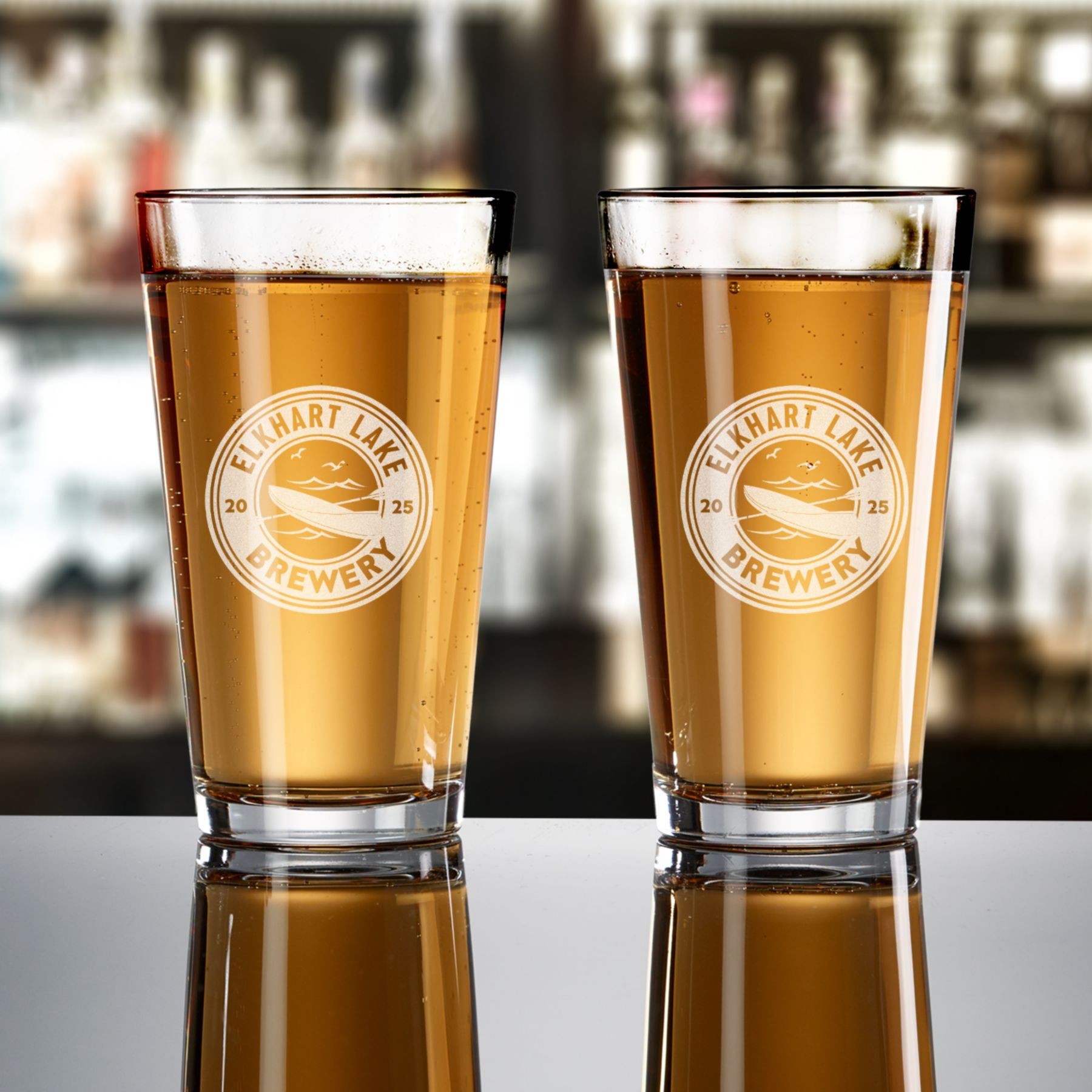Picture of 2 PC Etched Pint Glass 16 Oz
