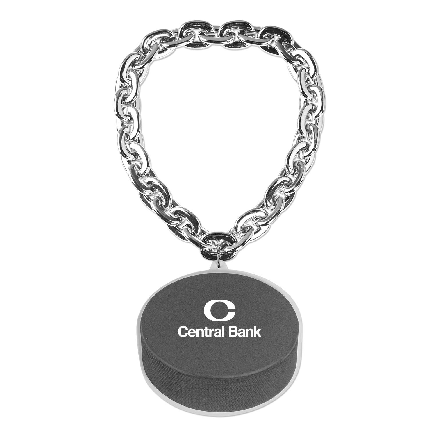 Picture of Hockey EVA Puck Medallion w/Jumbo Chain