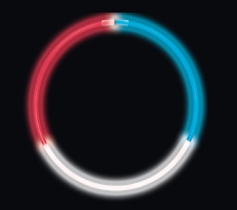 Picture of Red, White & Blue Glow Necklaces (50 Pack)
