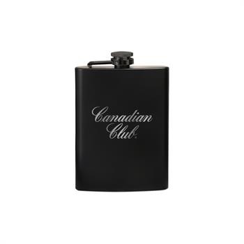 Picture of 8 Oz. Black Stainless Steel Hip Flask