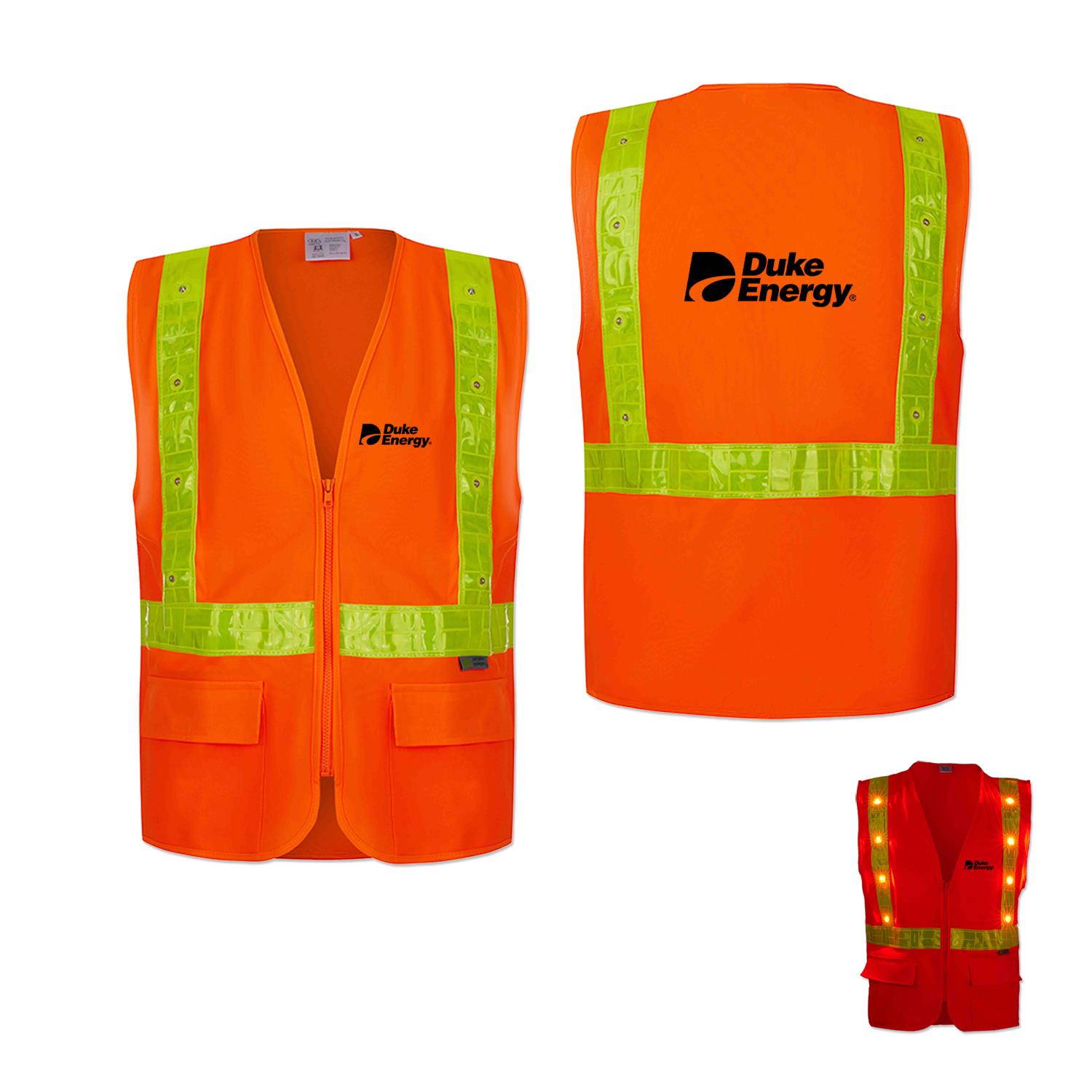 Picture of Class 2 LED Light Compliant w/Reflexite PVC Reflective Safety Vest