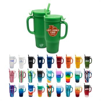 Picture of 32 Oz. Silicone Tumbler w/Straw and Handle