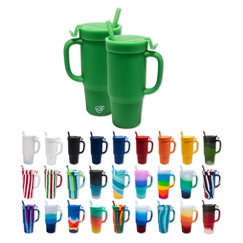 Picture of 32 Oz. Silicone Tumbler w/Straw and Handle