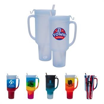 Picture of 64 Oz. Silicone Tumbler w/Straw and Handle