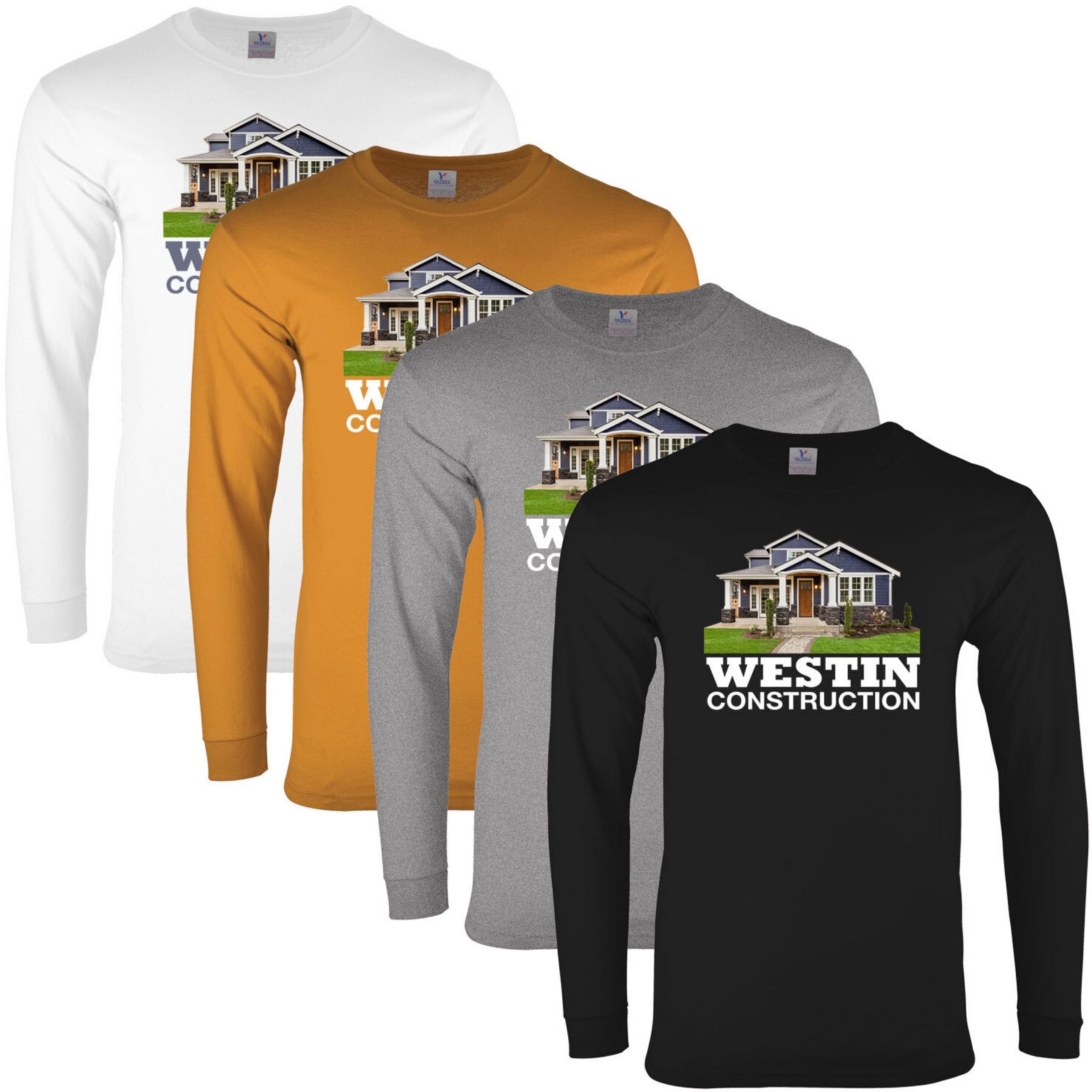 Picture of Full Color Mens Long Sleeve 100% Cotton T-Shirt