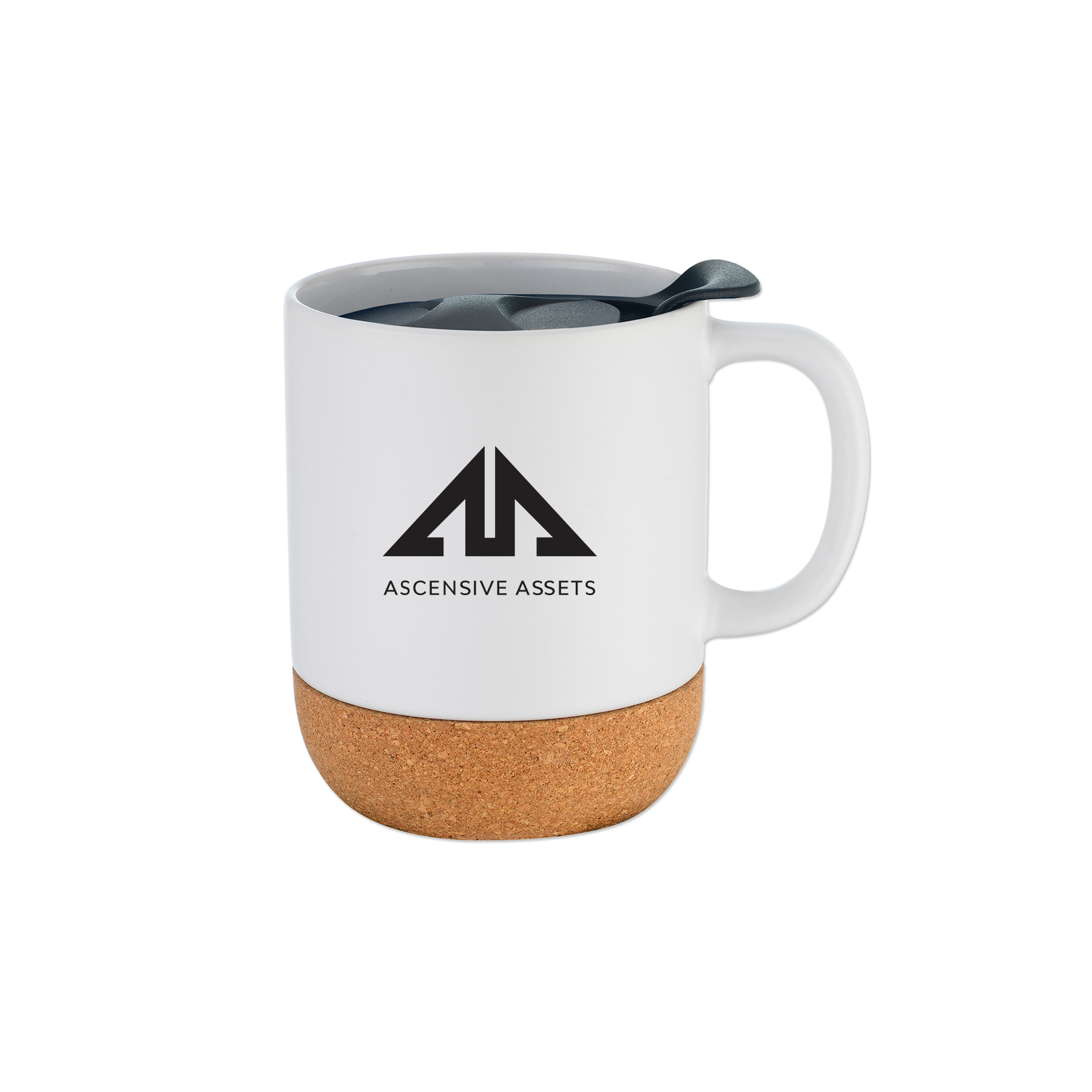 Picture of 12 Oz. Cork Base Ceramic Mug w/Lid