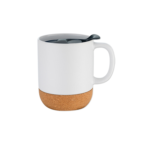 Picture of 12 Oz. Cork Base Ceramic Mug w/Lid