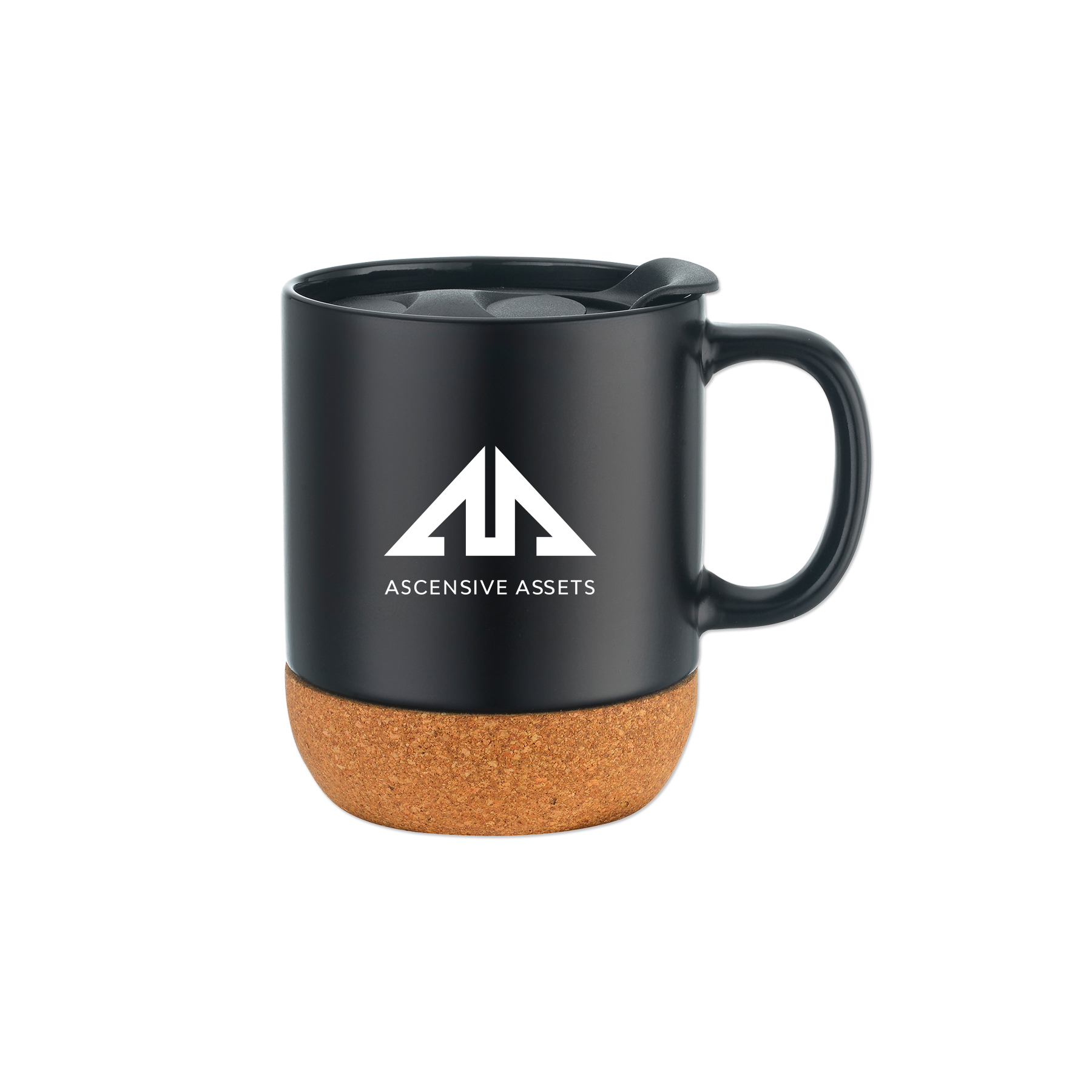 Picture of 12 Oz. Cork Base Ceramic Mug w/Lid
