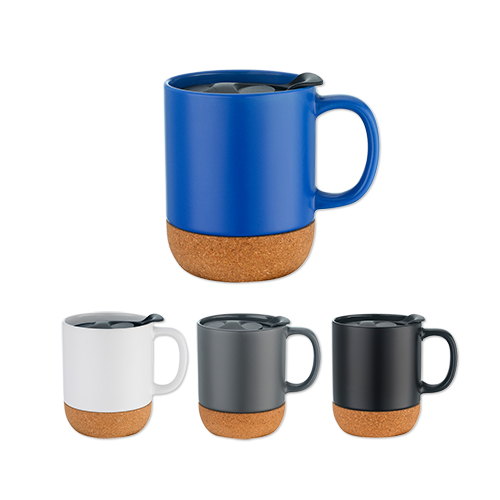 Picture of 12 Oz. Cork Base Ceramic Mug w/Lid